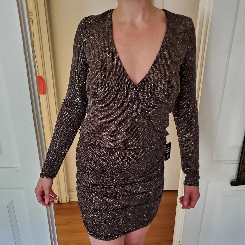 NWT Express Glitter Party Dress - Picture 2 of 9